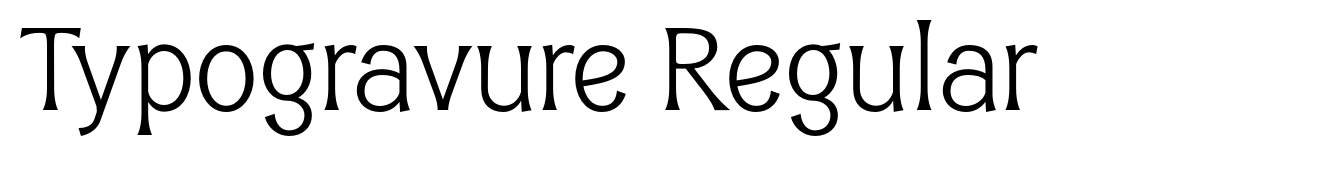 Typogravure Regular
